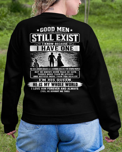 GOOD MEN STILL EXIST I KNOW BECAUSE HAVE ONE - Perfect gift for your girlfriend or wife From Husband - NINA00 (SKU2608-562-00)