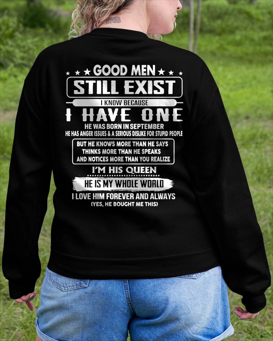 SEPTEMBER - GOOD MEN STILL EXIST I KNOW BECAUSE I HAVE ONE - GIFT FOR WIFE FROM HUSBAND - NINA09 (SKU2607-174-09)