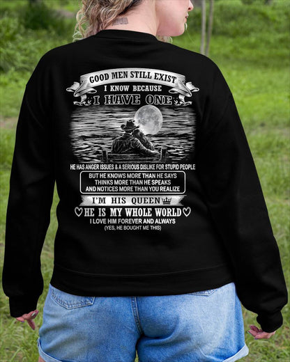 GOOD MEN STILL EXIST I KNOW BECAUSE HAVE ONE - Perfect gift for your girlfriend or wife From Husband - NINA00 (SKU2608-603-00)