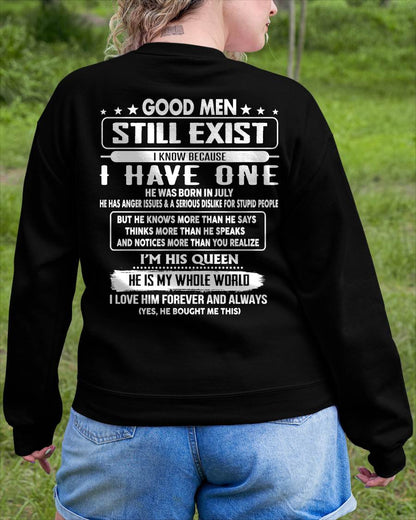 JULY - GOOD MEN STILL EXIST I KNOW BECAUSE I HAVE ONE - GIFT FOR WIFE FROM HUSBAND - NINA07 (SKU2607-174-07)