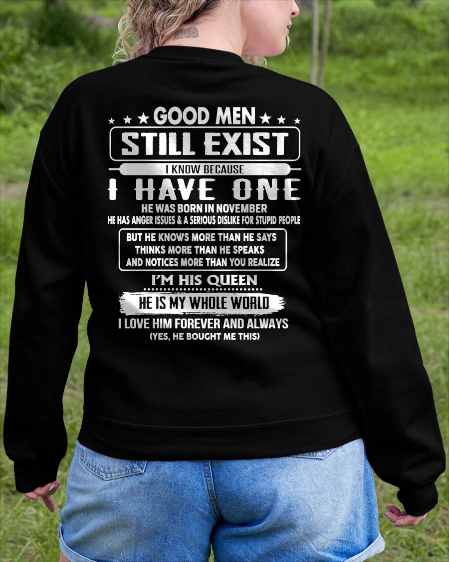 NOVEMBER - GOOD MEN STILL EXIST I KNOW BECAUSE I HAVE ONE - GIFT FOR WIFE FROM HUSBAND - NINA11 (SKU2607-174-11)