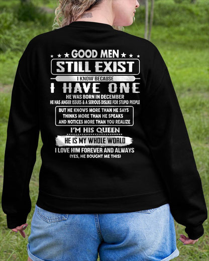 DECEMBER - GOOD MEN STILL EXIST I KNOW BECAUSE I HAVE ONE - GIFT FOR WIFE FROM HUSBAND - NINA12 (SKU2607-174-12)