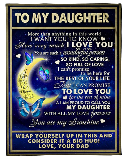 Special gift for your daughter blanket - from Dad