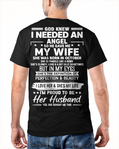 OCTOBER – IN MY EYES SHE'S THE DEFINITION OF PERFECTION & BEAUTY I LOVE HER & SHE'S MY LIFE – FROM WIFE – NINA10 (SKU26T-01171-10)