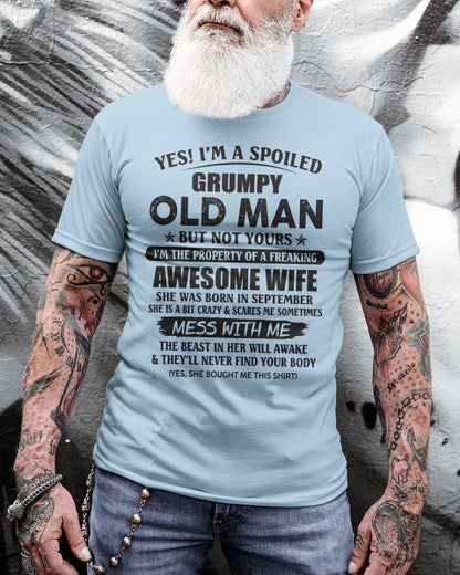Awesome wife September - Perfect gift for your husband from wife  - NINA09 (SKU96-68-09)