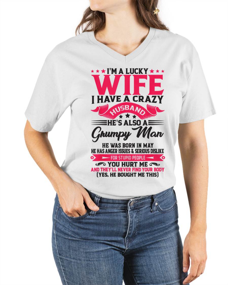 MAY - TO MY WIFE - I'M A LUCKY WIFE - GIFT FROM HUSBAND - NINA05 (SKU10-136-05)
