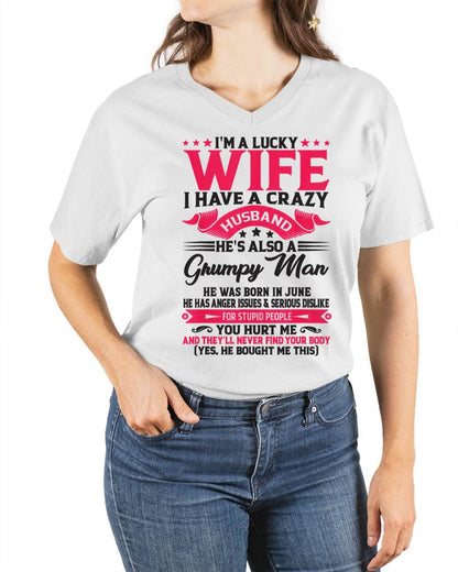 JUNE - TO MY WIFE - I'M A LUCKY WIFE - GIFT FROM HUSBAND - NINA06 (SKU10-136-06)