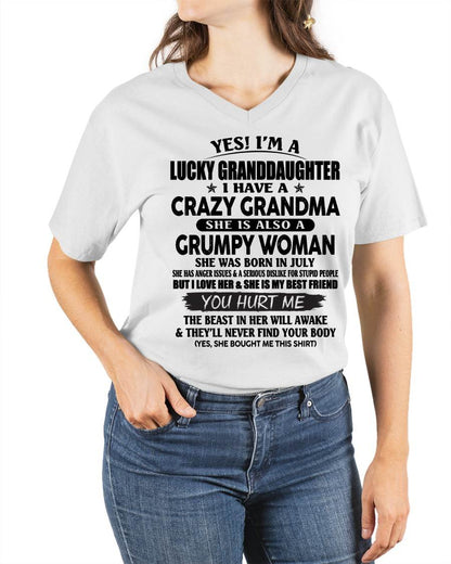 JULY - LUCKY GRANDDAUGHTER OF CRAZY GRANDMA - PERFECT GIFT FROM GRANDMA - NINA07 (SKU12-146-07)