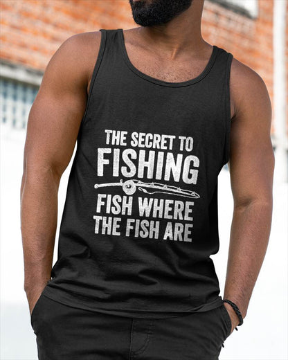 The Secret to Fishing Fish Where The Fish are Fisherman T-Shirt