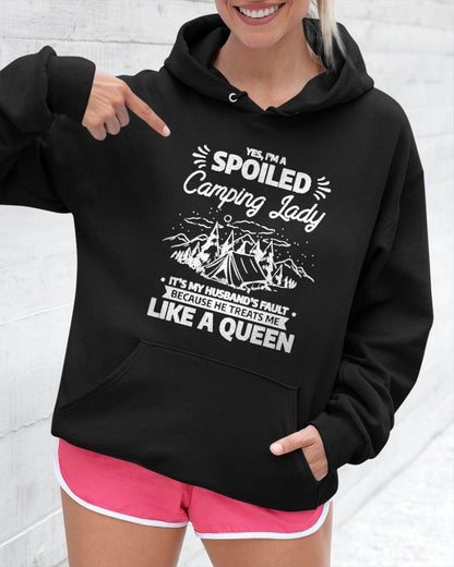 I'm A Spoiled Camping Lady Funny  Camp Camper T-Shirt