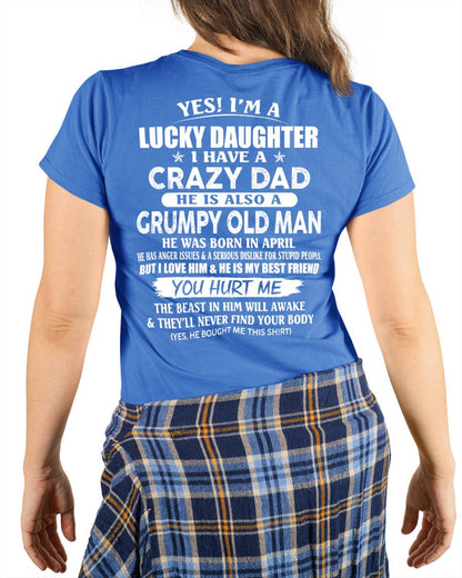 April - Awesome Grumpy Old Dad - Special gift for your daughter From Dad - NINA04 (SKU10-50-04)
