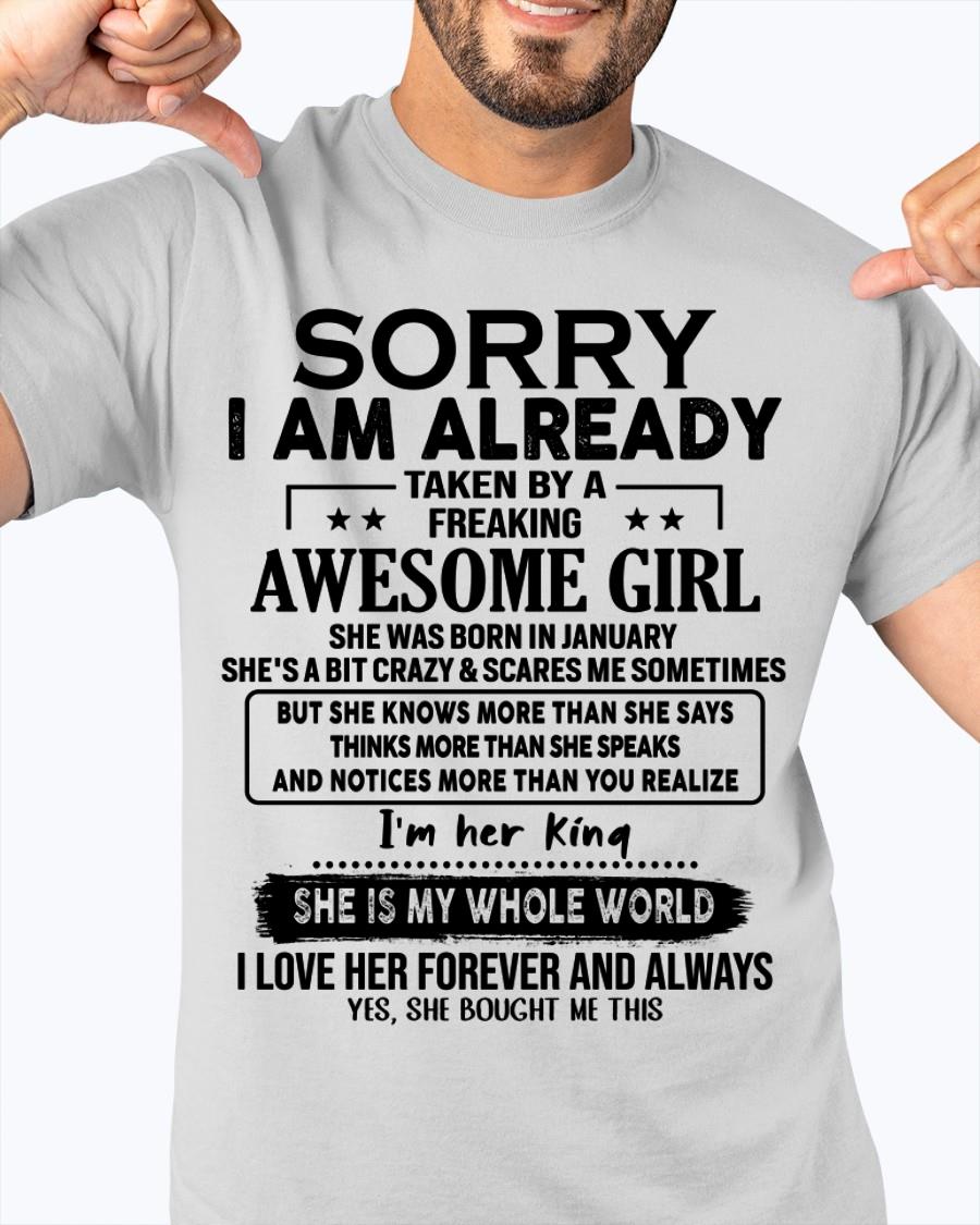January - Awesome Girl born in January - Special gift for your boyfriend - From Wife NINA01 (SKU.AT16)