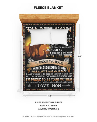 Special Gift For Your Son Blanket - From Mom (SKUB09-140-10)