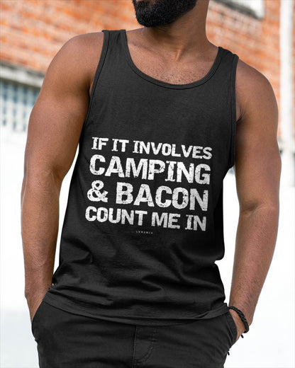 Funny Camping Shirts - If Involves Camping & Bacon Count Me T-Shirt