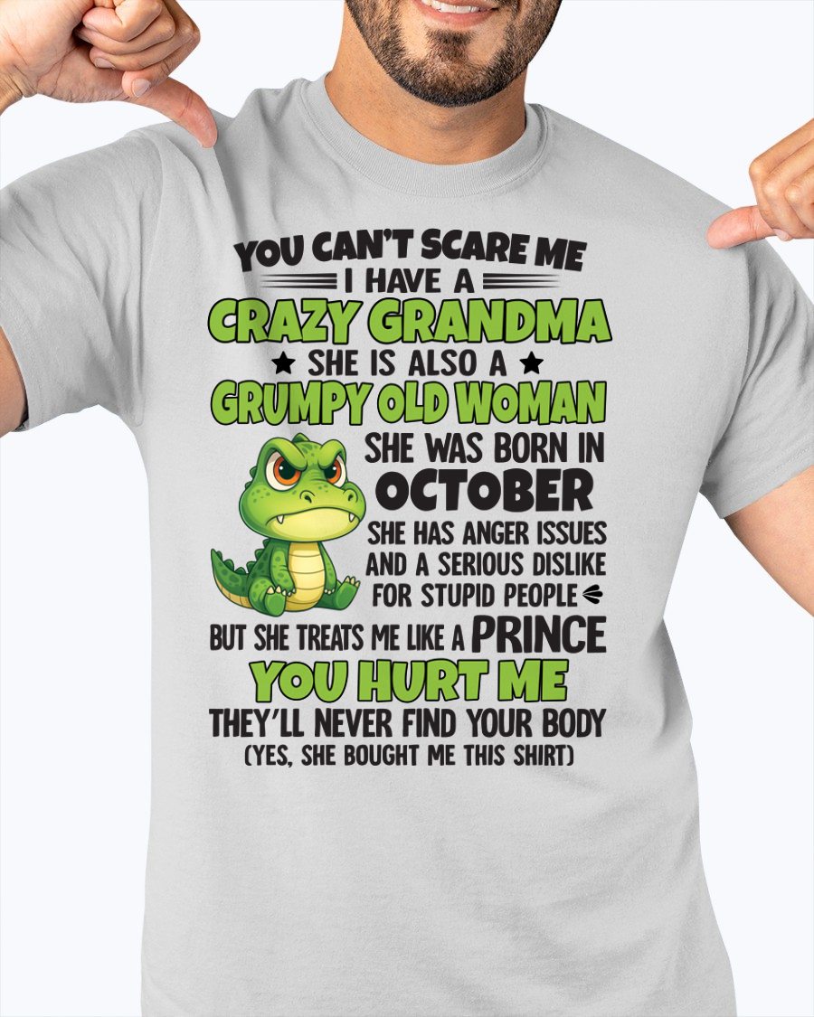OCTOBER - YOU CAN'T SCARE ME - FOR GRANDSON - GIFT FROM GRANDMA - NINA10 (SKU09-85-10)