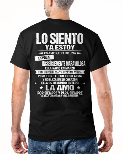MARZO - YA ESTOY ENAMORADO DE UNA ESPOSA INCREÍBLEMENTE MARAVILLOSA - Regalo especial para tu novio o esposo - NINA03 (SKU2605-328-03)