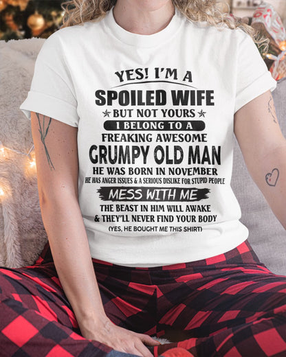 Grumpy Old Man November – Perfect gift for your wife From Husband – NINA11 (SKU08-63-11)