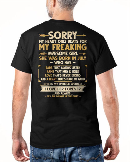 JULY - AWESOME GIRL WHO HAS EARS THAT ALWAYS LISTEN ARMS THAT HUG & HOLD - FROM WIFE - NINA07 (SKU2602-125-07)