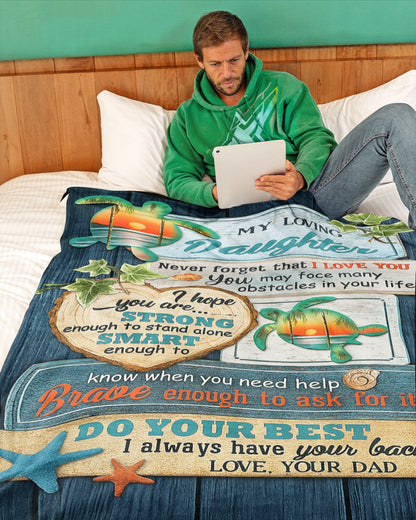 Special Gift For Your Daughter Blanket - From Dad