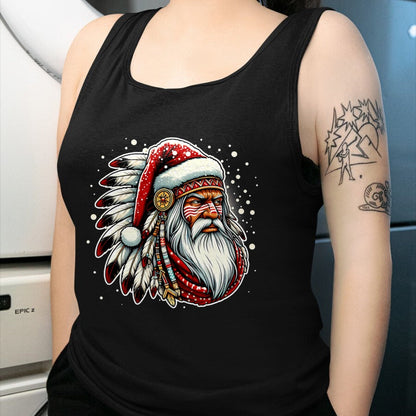 Native American T-Shirts, Vintage Native American Unisex T-Shirt/Hoodie/Sweatshirt HLT00 - Native American Santa Claus Christmas Santa Xmas T-Shirt (2)
