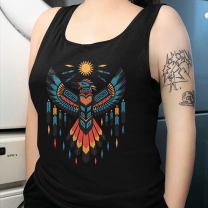 Native American T-Shirts, Vintage Native American Unisex T-Shirt/Hoodie/Sweatshirt HLT00 - North American Tribal Thunderbird Vibrant Geometric Design T-Shirt
