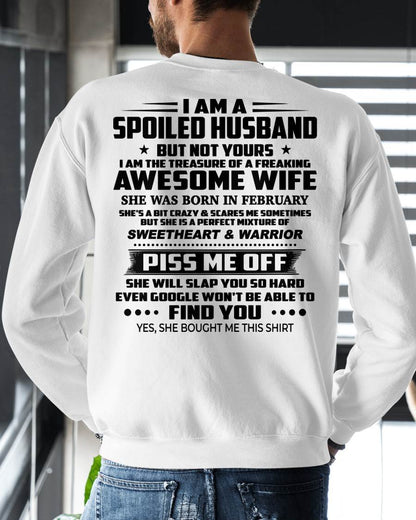 FEBRUARY - I AM THE TREASURE OF A FREAKING AWESOME WIFE - FROM WIFE - NINA02 (SKU2604-308-02)