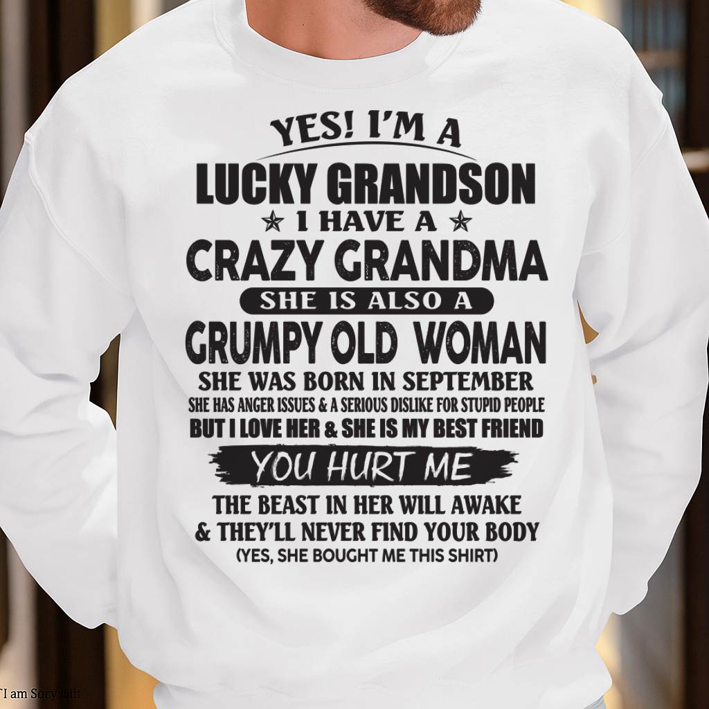 SEPTEMBER - LUCKY GRANDSON OF CRAZY GRANDMA -  FROM GRANDMA - NINA09 (SKU10-173-09)