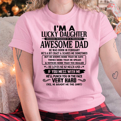 February - I'm Lucky Daughter - Gift for Daughter from Dad - NINA02 (SKU-TLUCKYDD-02)