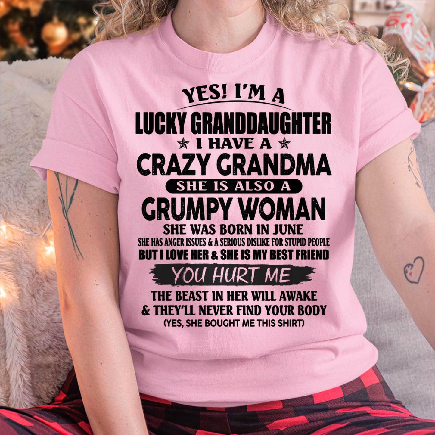 JUNE - LUCKY GRANDDAUGHTER OF CRAZY GRANDMA - PERFECT GIFT FROM GRANDMA - NINA06 (SKU12-146-06)