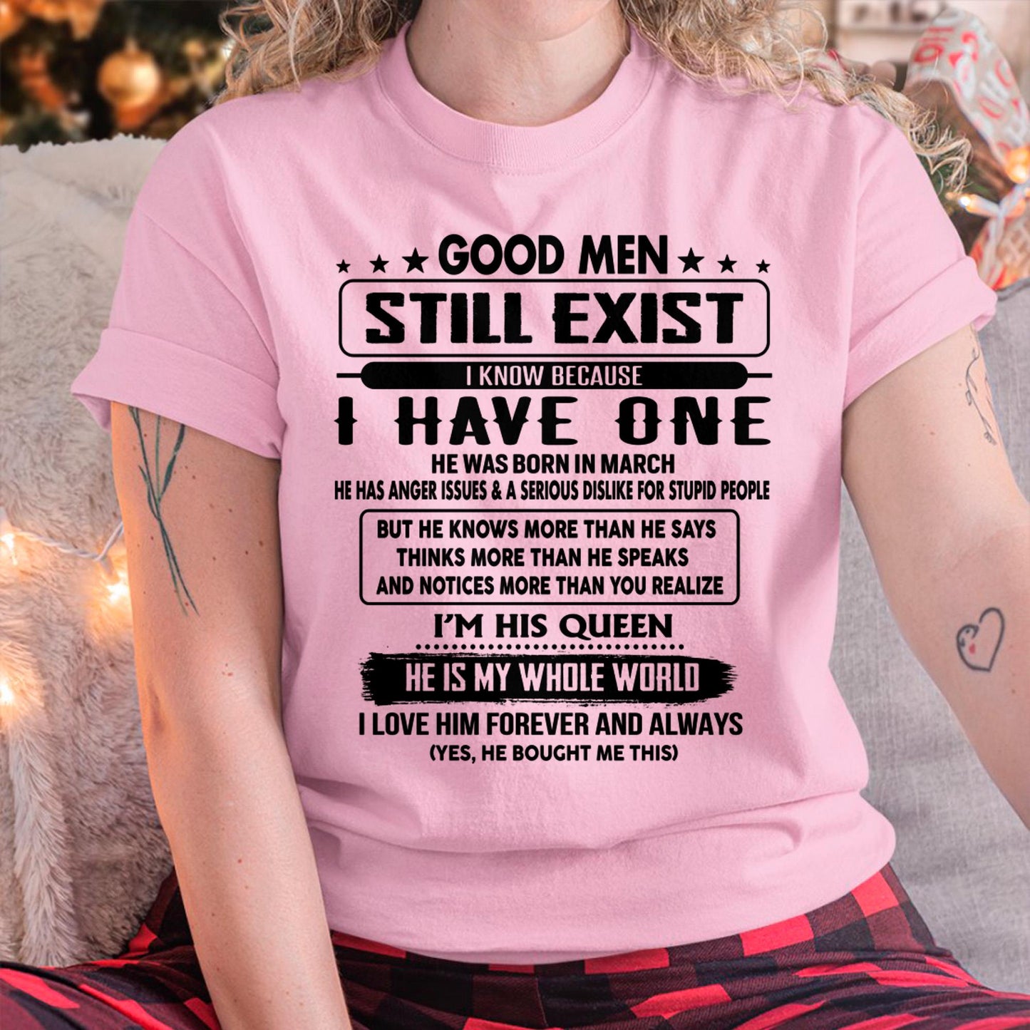 March - Good men Still Exist - gift for your girlfriend, wife from Husband - NINA03 (SKU-GM-03)