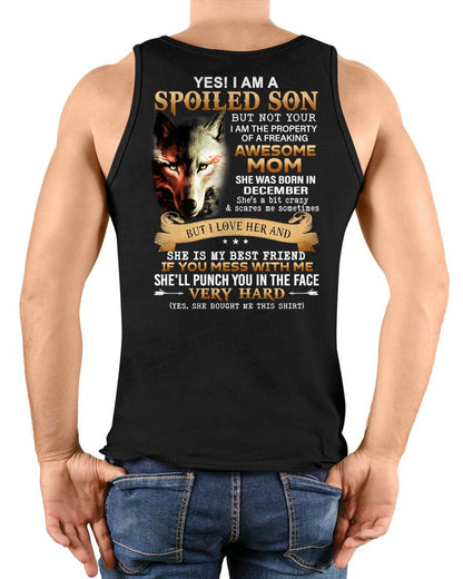 December - Lucky Son of Awesome Mom - Perfect Gift for Son From Mom - NINA12 (SKU10-128-12)