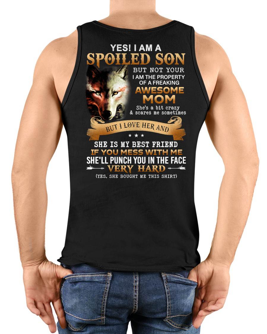 Lucky Son of Awesome Mom - Perfect Gift for Son From Mom - NINA00 (SKU10-128-00)