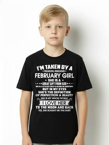 FEBRUARY – I'M TAKEN BY A FREAKING AWESOME DECEMBER GIRL SHE IS A GREAT GIFT FROM GOD – FROM WIFE – NINA02 (SKU2603-259-02)