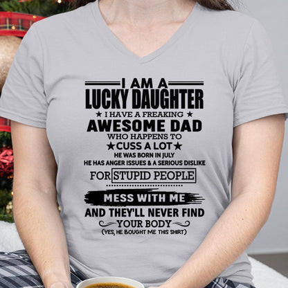 July - I'm Lucky Daughter - Gift for Daughter from Dad - NINA07 (SKU-T1406DD-07)