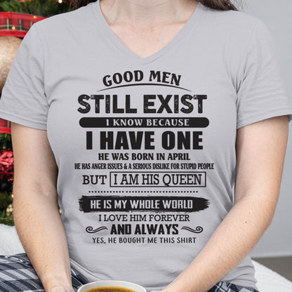 April - Good Men Still Exist - Perfect Gift For Girlfriend, Wife From Husband - NINA04 (SKU07-166-04)