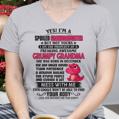 DECEMBER - YES, I'M A SPOILED GRANDDAUGHTER - GIFT FROM GRANDMA - NINA12 (SKU09-96-12)
