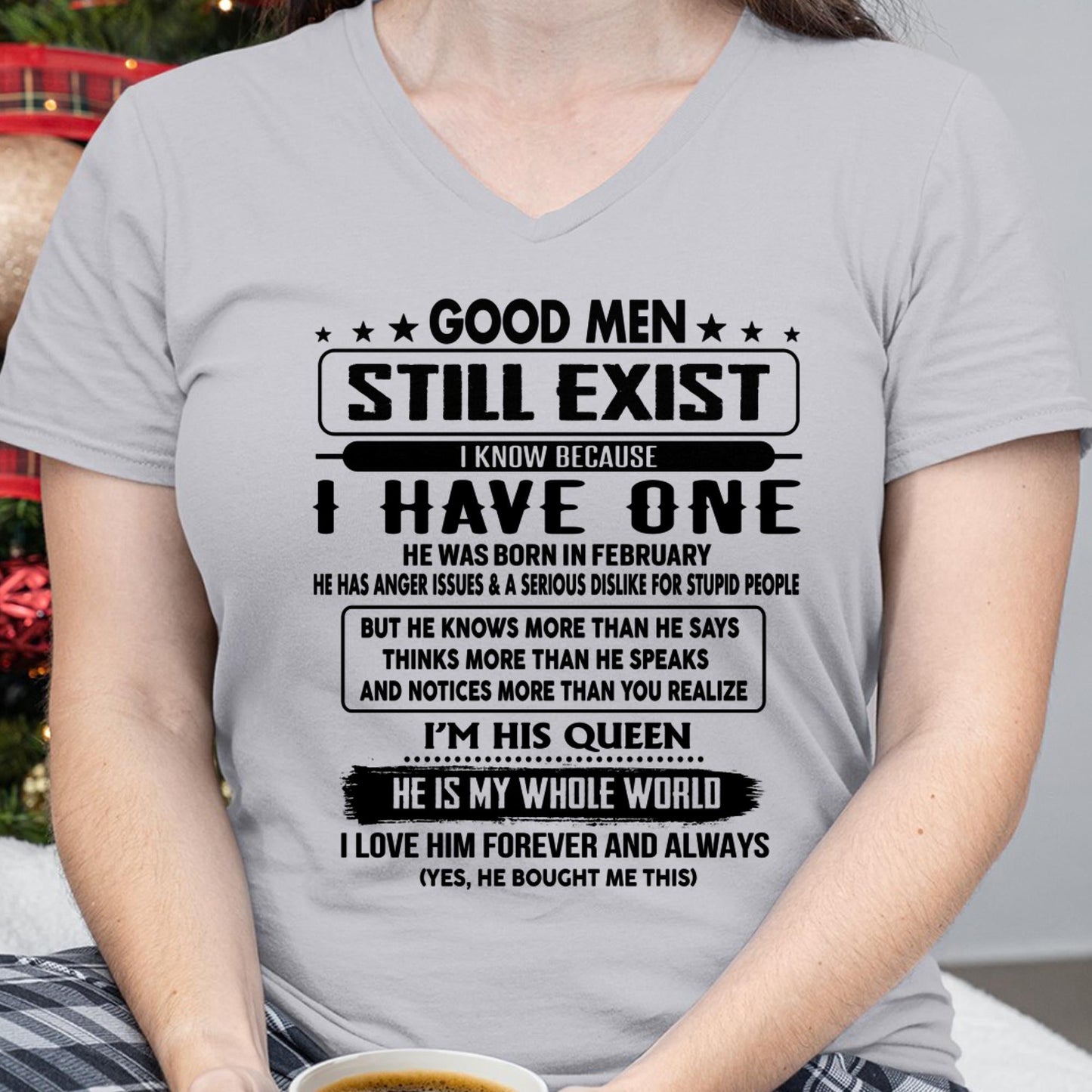 February - Good men Still Exist - gift for your girlfriend, wife from Husband - NINA02 (SKU-GM-02)
