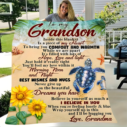 Special Gift For Your Grandson Blanket - From Grandma (SKUB11-142)